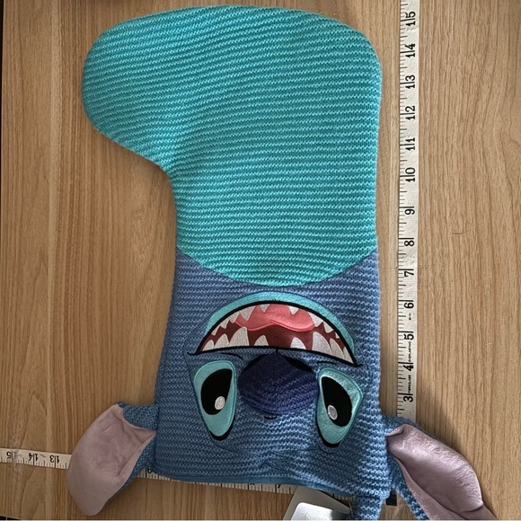 NEW STITCH Knit Christmas Holiday Stocking Blue Disney - Picture 4 of 13